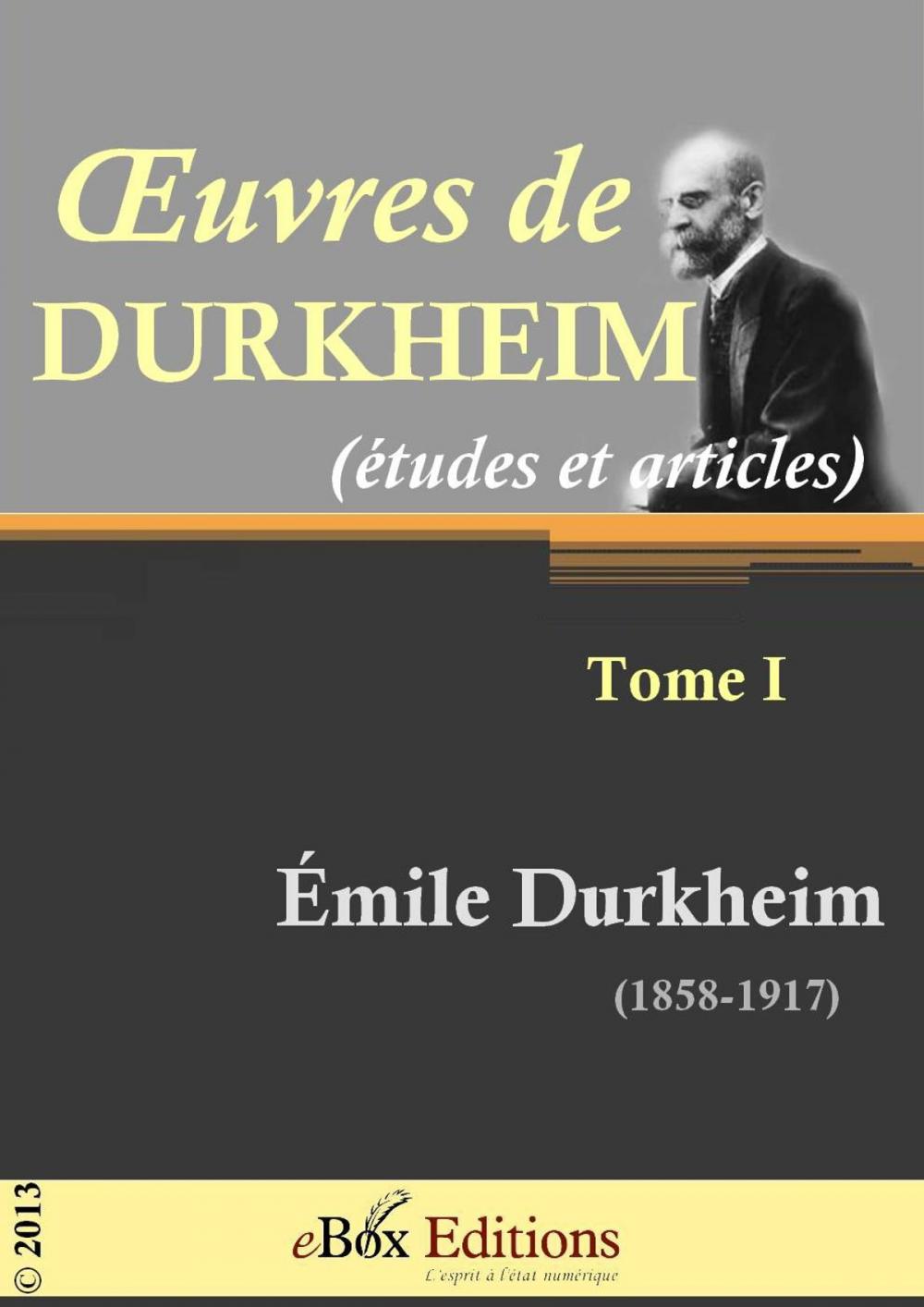 Big bigCover of Oeuvres de Durkheim