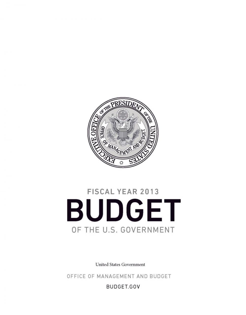 Big bigCover of Fiscal Year 2013 Budget of the U.S. Government