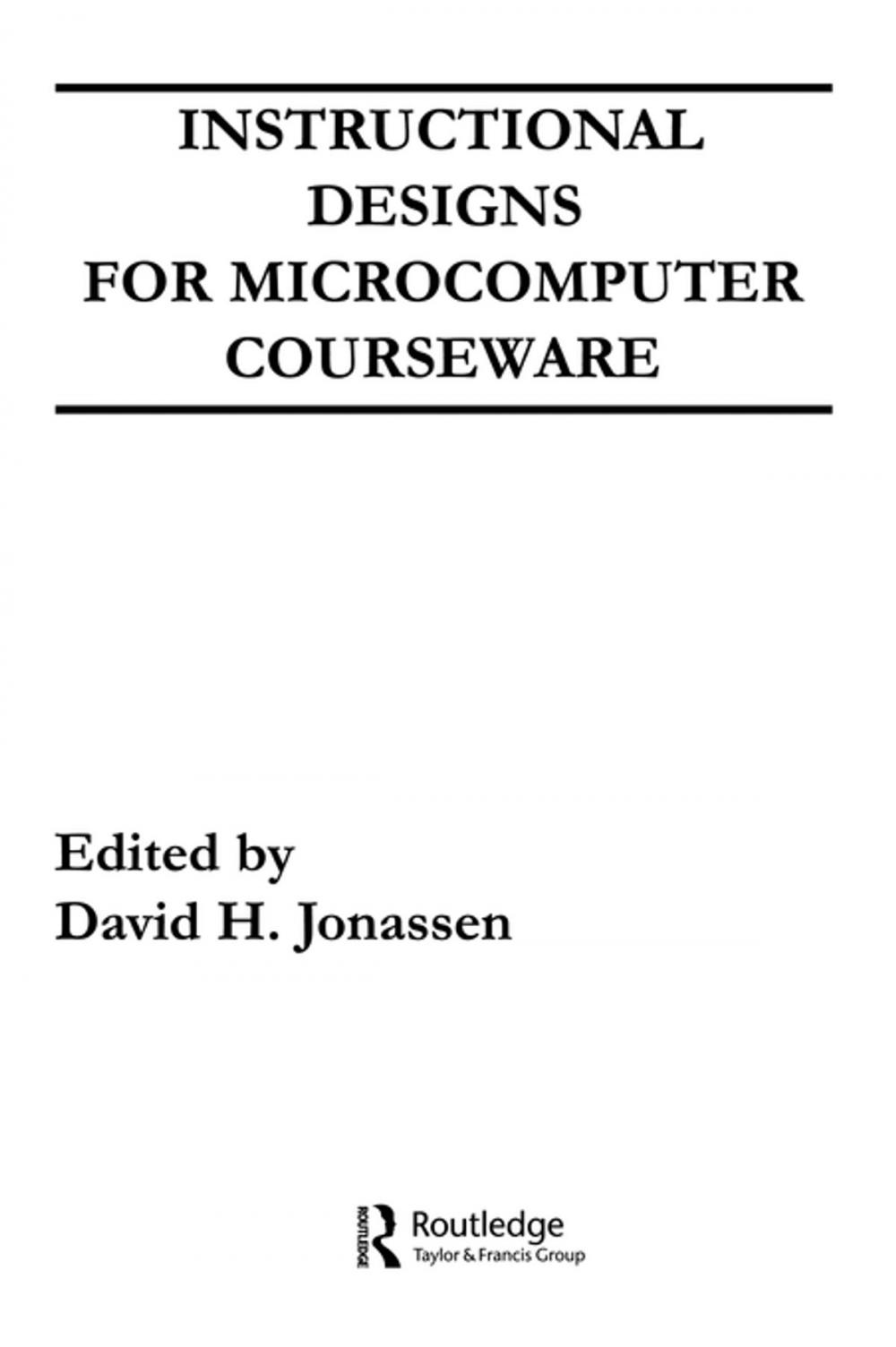 Big bigCover of Instruction Design for Microcomputing Software