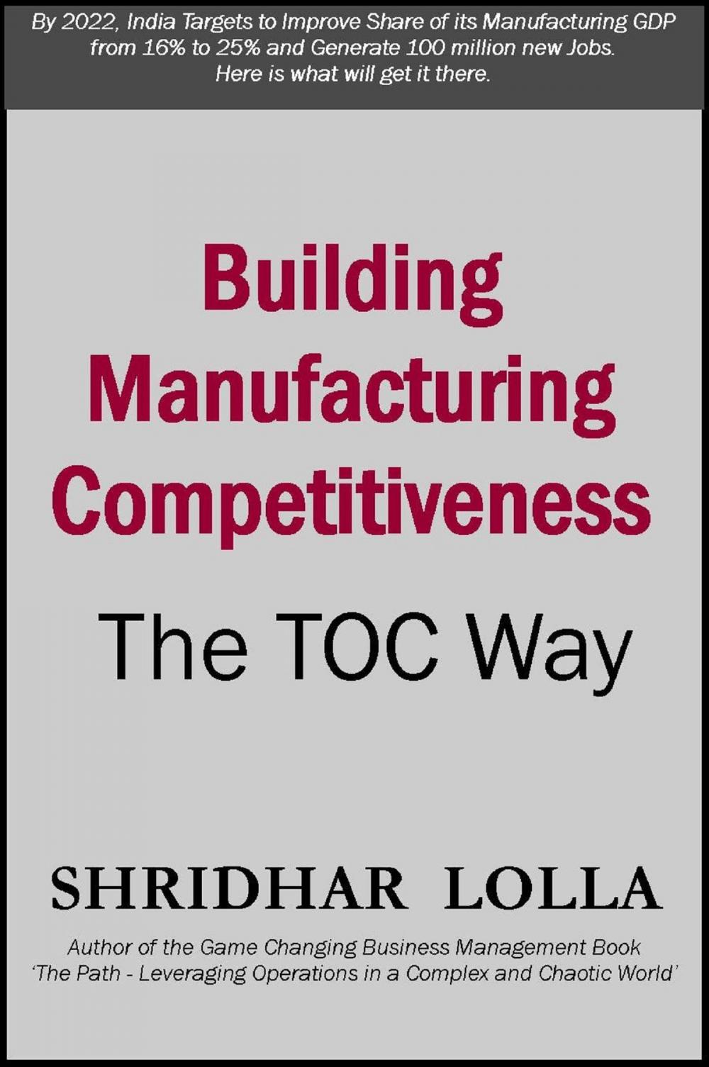 Big bigCover of Building Manufacturing Competitiveness: The TOC Way