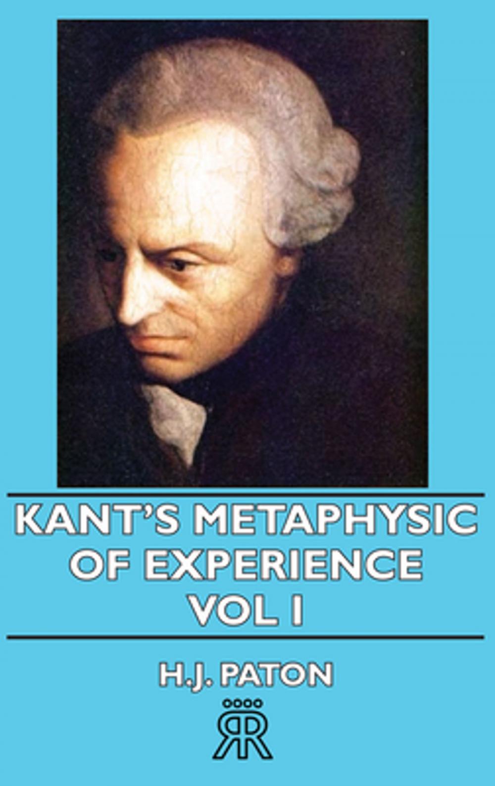Big bigCover of Kant's Metaphysic of Experience - Vol I