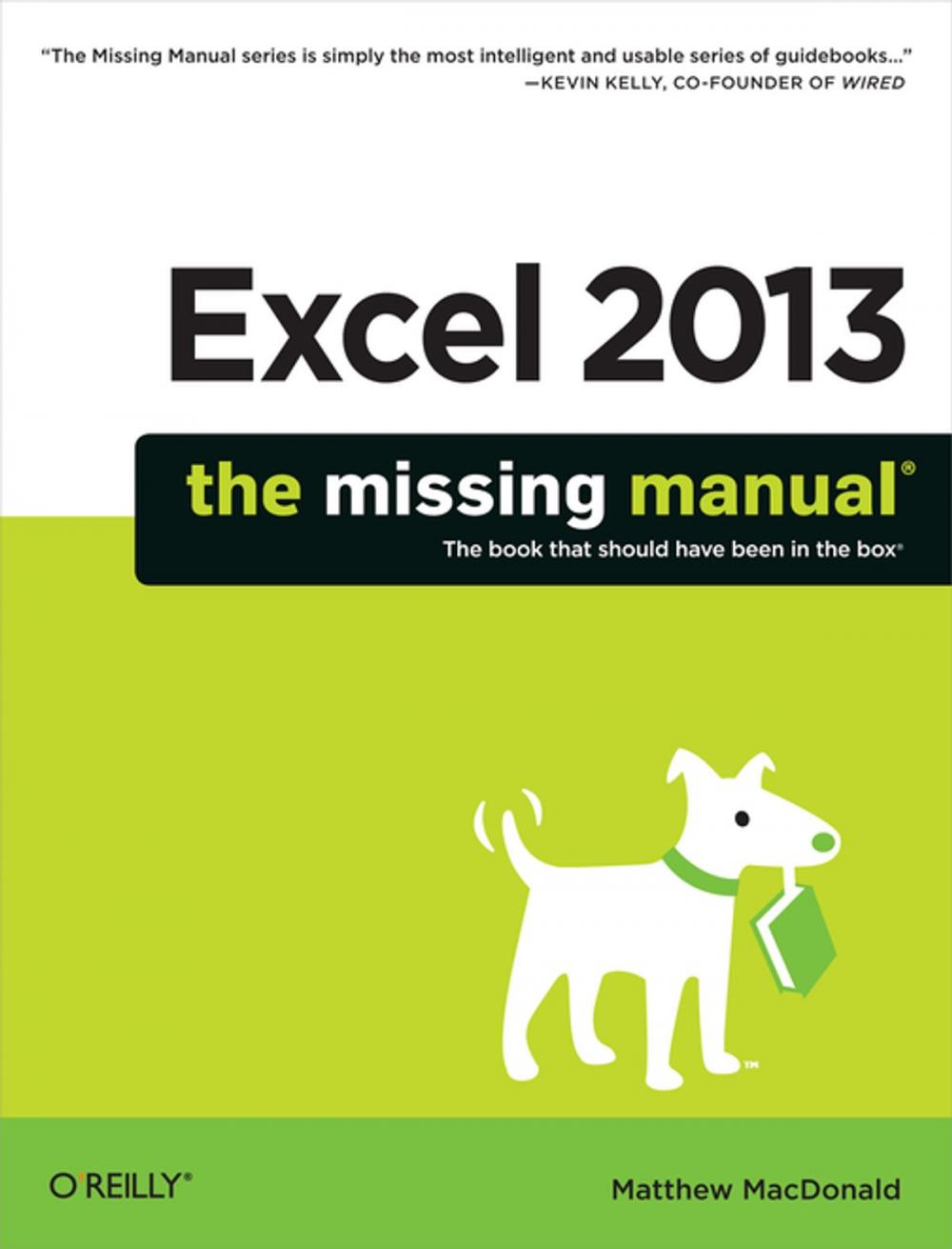 Big bigCover of Excel 2013: The Missing Manual