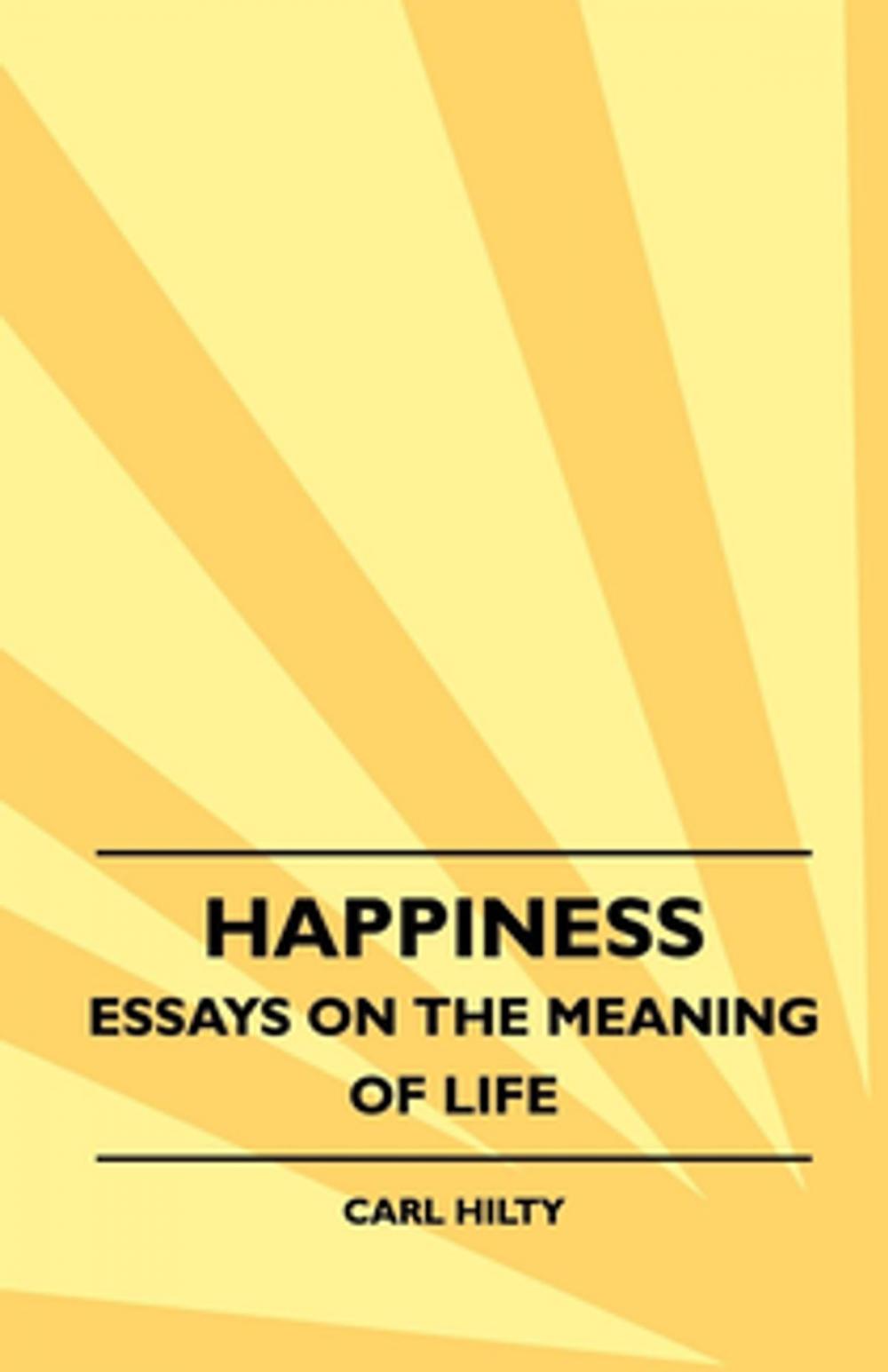 Big bigCover of Happiness - Essays On The Meaning Of Life