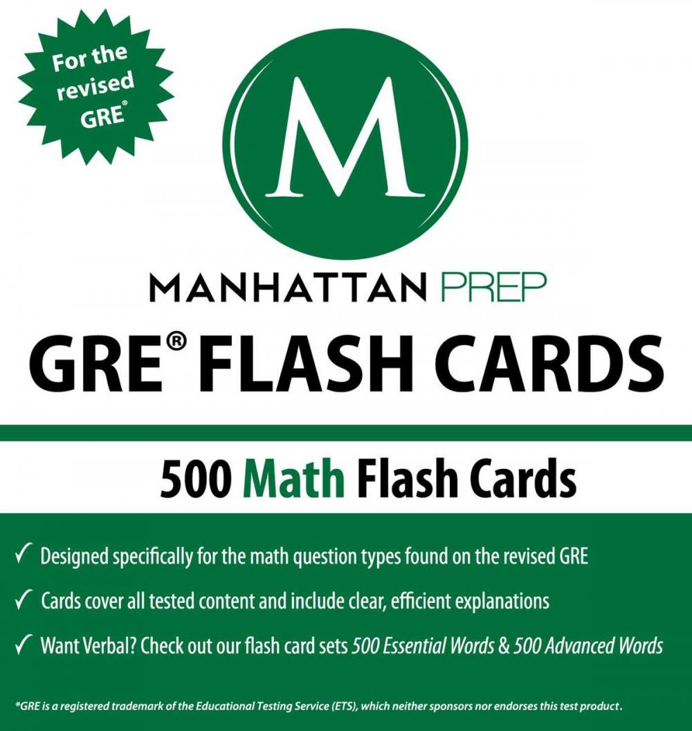 Big bigCover of 500 GRE Math Flash Cards