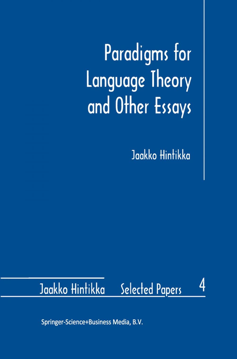 Big bigCover of Paradigms for Language Theory and Other Essays