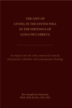 Book cover of The Gift of Living in the Divine Will in the Writings of Luisa Piccarreta