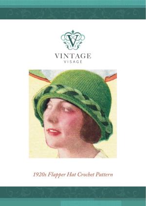 Cover of 1920s style flapper hat crochet pattern
