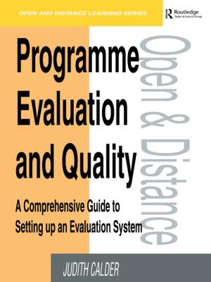 Cover of the book Programme Evaluation and Quality by Timothy Reagan