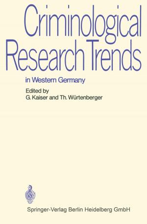Cover of the book Criminological Research Trends in Western Germany by C.L. Solaro, M. Fornari