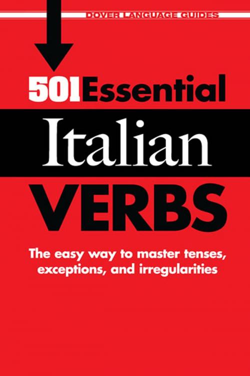 Cover of the book 501 Essential Italian Verbs by Loredana Anderson-Tirro, Dover Publications
