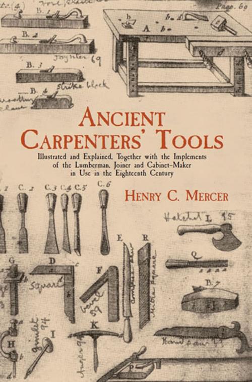 Cover of the book Ancient Carpenters' Tools by Henry C. Mercer, Dover Publications