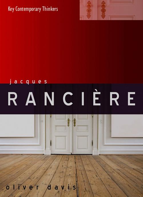 Cover of the book Jacques Rancière by Oliver Davis, Wiley