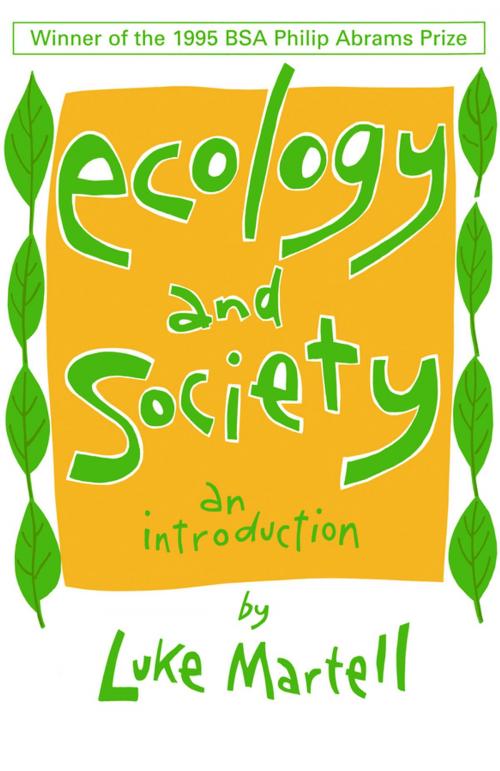 Cover of the book Ecology and Society by Luke Martell, Wiley