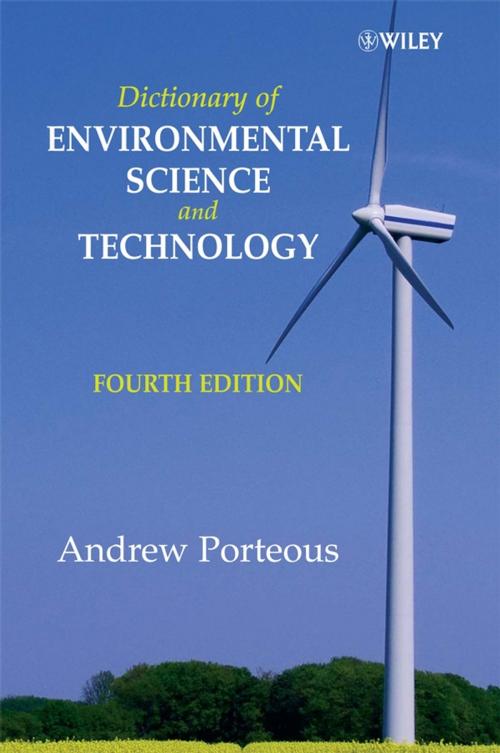Cover of the book Dictionary of Environmental Science and Technology by Andrew Porteous, Wiley