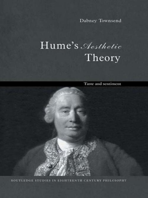 Cover of the book Hume's Aesthetic Theory by Dabney Townsend, Taylor and Francis
