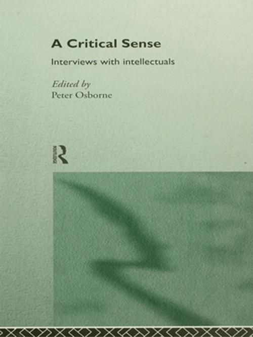 Cover of the book A Critical Sense by , Taylor and Francis