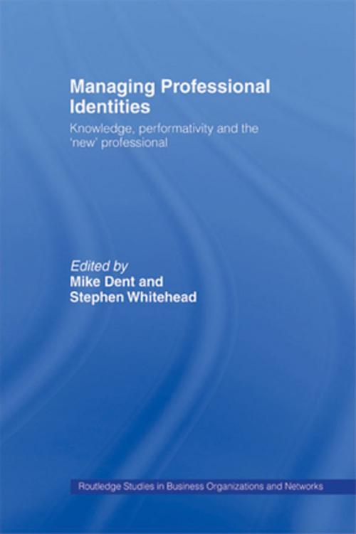 Cover of the book Managing Professional Identities by , Taylor and Francis