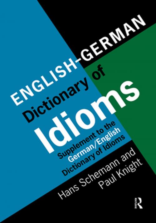 Cover of the book English/German Dictionary of Idioms by Professor Hans Schemann, Taylor and Francis
