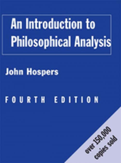 Cover of the book An Introduction to Philosophical Analysis by John Hospers, Taylor and Francis