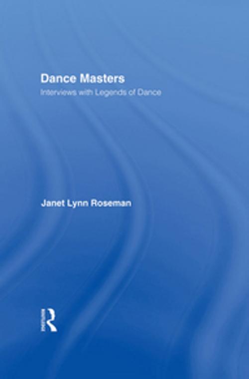 Cover of the book Dance Masters by Janet Lynn Roseman, Taylor and Francis