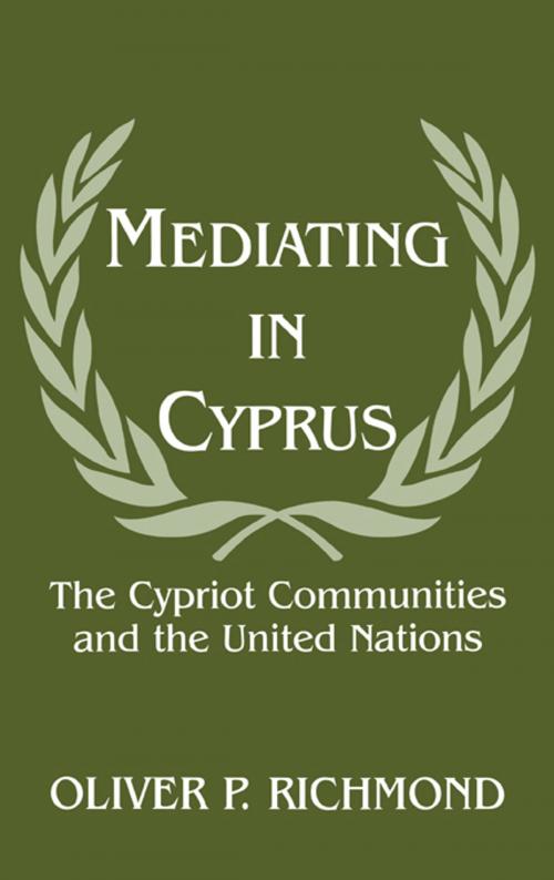 Cover of the book Mediating in Cyprus by Oliver P. Richmond, Taylor and Francis