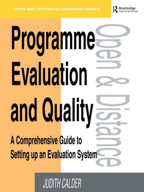 Cover of the book Programme Evaluation and Quality by Calder, Judith, Taylor and Francis
