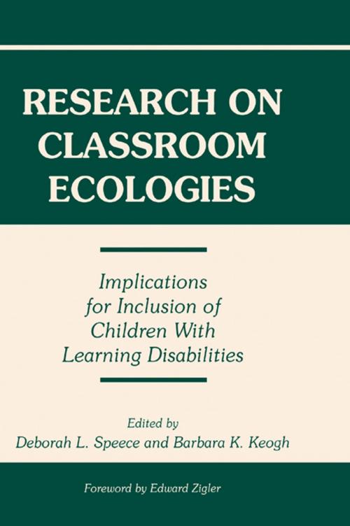 Cover of the book Research on Classroom Ecologies by , Taylor and Francis