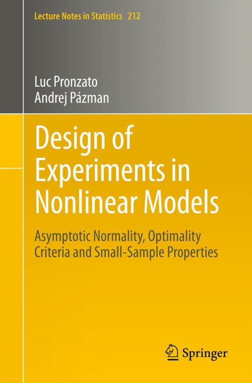 Cover of the book Design of Experiments in Nonlinear Models by Luc Pronzato, Andrej Pázman, Springer New York