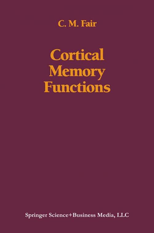 Cover of the book Cortical Memory Functions by FAIR, Birkhäuser Boston