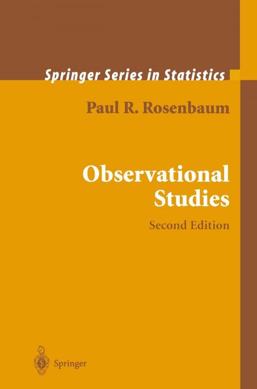 Cover of the book Observational Studies by Paul R. Rosenbaum, Springer New York
