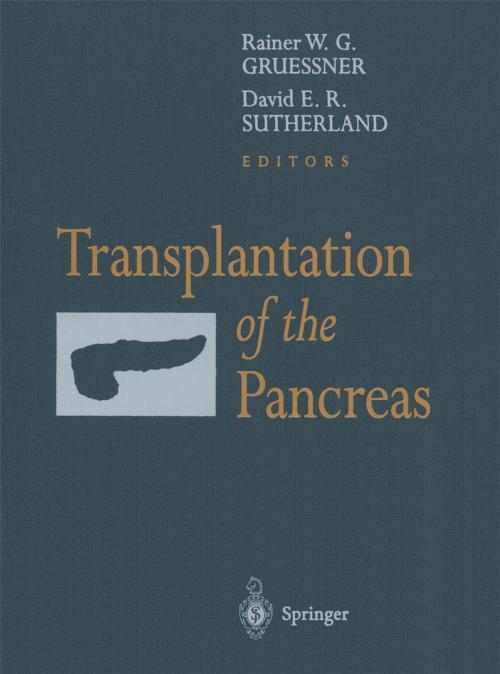 Cover of the book Transplantation of the Pancreas by , Springer New York