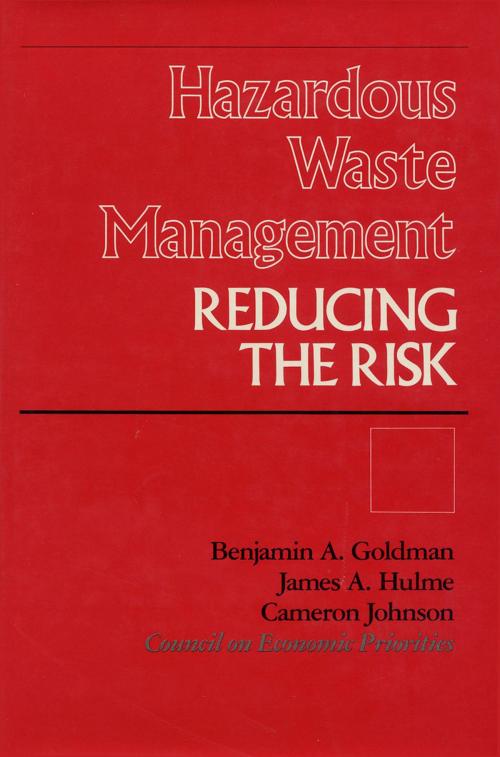 Cover of the book Hazardous Waste Management by Benjamin Goldman, Island Press