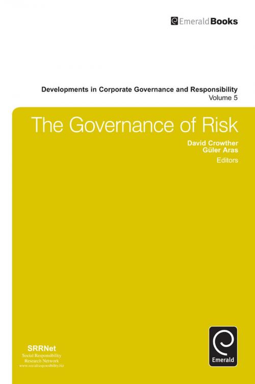 Cover of the book The Governance of Risk by , Emerald Group Publishing Limited