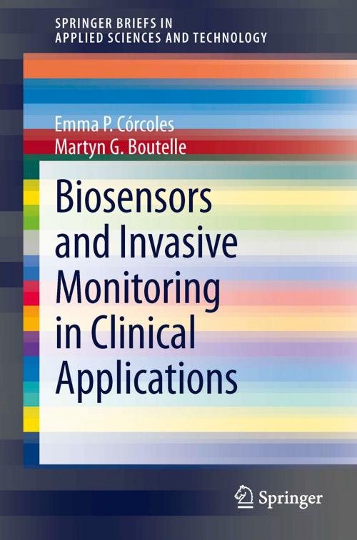 Cover of the book Biosensors and Invasive Monitoring in Clinical Applications by Emma P. Córcoles, Martyn G. Boutelle, Springer International Publishing