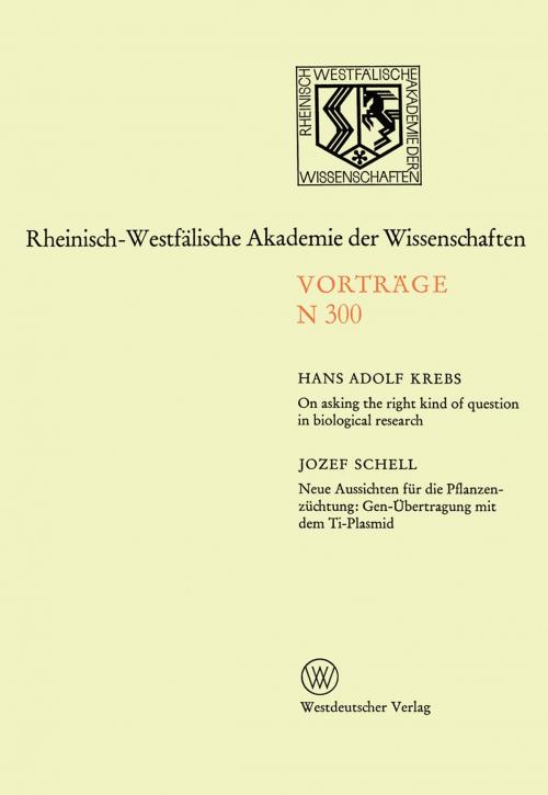 Cover of the book On asking the right kind of question in biological research by Hans Adolf Krebs, VS Verlag für Sozialwissenschaften