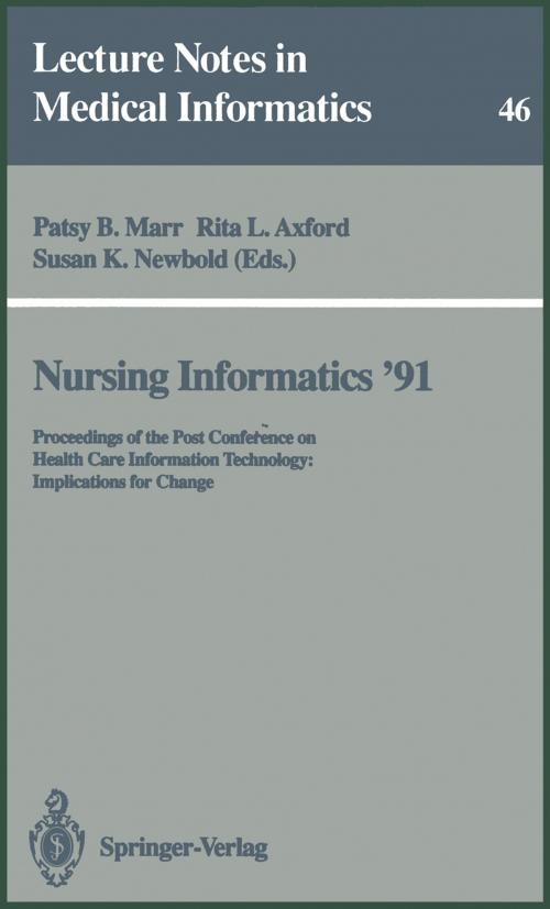 Cover of the book Nursing Informatics ’91 by , Springer Berlin Heidelberg