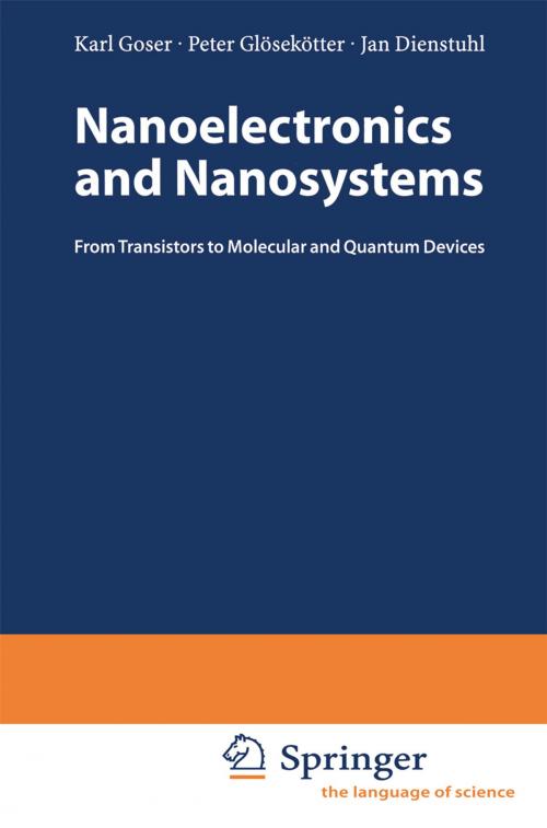 Cover of the book Nanoelectronics and Nanosystems by Karl Goser, Springer Berlin Heidelberg