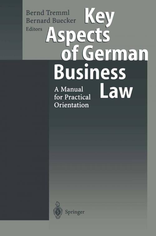 Cover of the book Key Aspects of German Business Law by , Springer Berlin Heidelberg