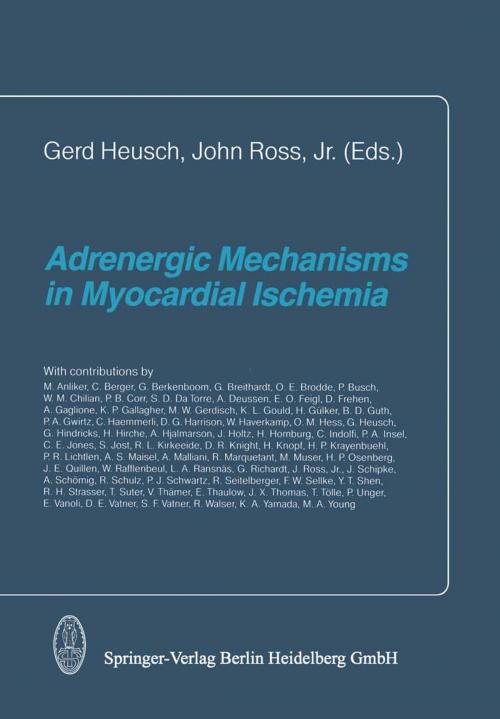 Cover of the book Adrenergic Mechanisms in Myocardial Ischemia by , Steinkopff