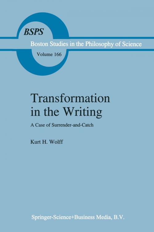 Cover of the book Transformation in the Writing by K.H. Wolff, Springer Netherlands