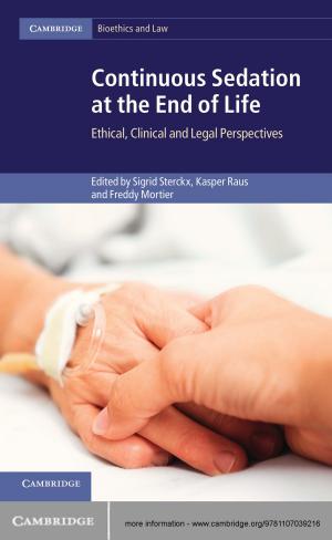 Cover of the book Continuous Sedation at the End of Life by Julia Hillner