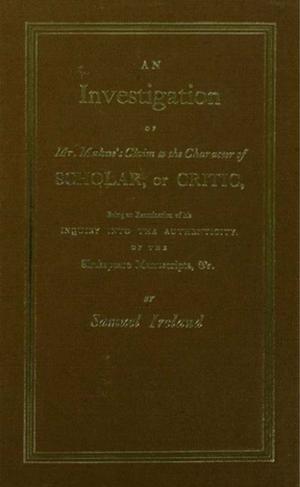 bigCover of the book Investigation into Mr. Malone's Claim to Charter of Scholar by 
