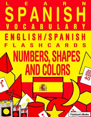 Book cover of Learn Spanish Vocabulary: English/Spanish Flashcards - Numbers, Shapes and Colors