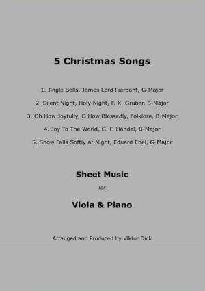 Cover of 5 Christmas Songs - Sheet Music for Viola & Piano