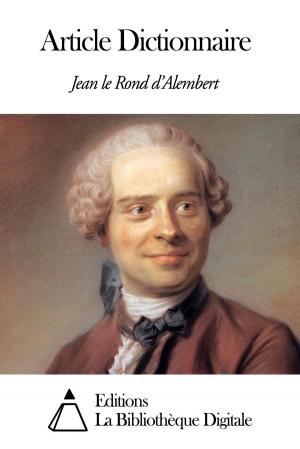 Cover of the book Article Dictionnaire by Paul de Molènes