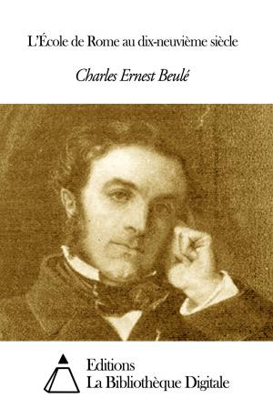 Cover of the book L’École de Rome au dix-neuvième siècle by Jean-Baptiste Say