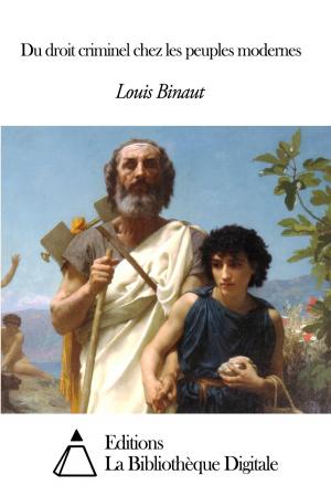 Cover of the book Du droit criminel chez les peuples modernes by Nathalie Guarneri