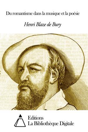 Cover of the book Du romantisme dans la musique et la poésie by Léon d’Hervey de Saint-Denys