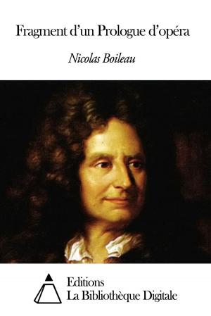 Cover of the book Fragment d'un Prologue d'opéra by Anselme Payen