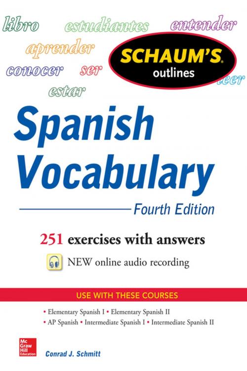 Cover of the book Schaum's Outline of Spanish Vocabulary, 4th Edition by Conrad J. Schmitt, McGraw-Hill Education